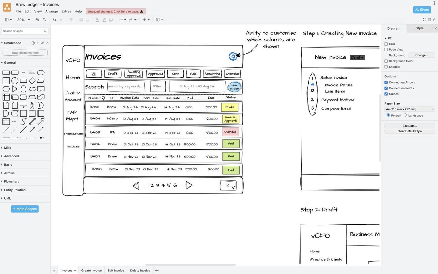 Storyboards for desktop user flows