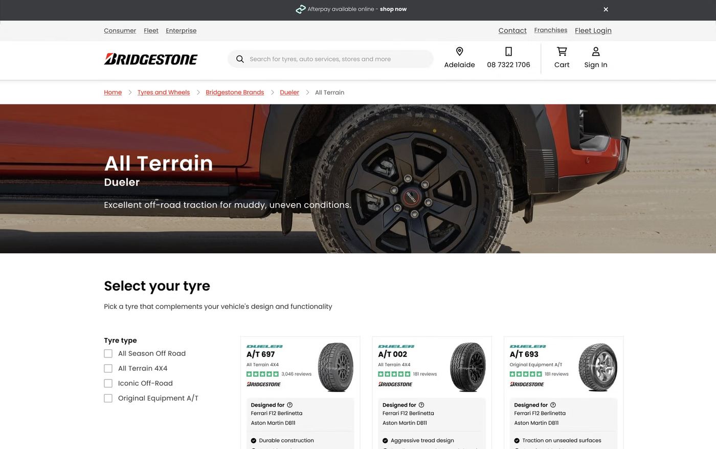 Desktop Dueler All Terrain tyre types