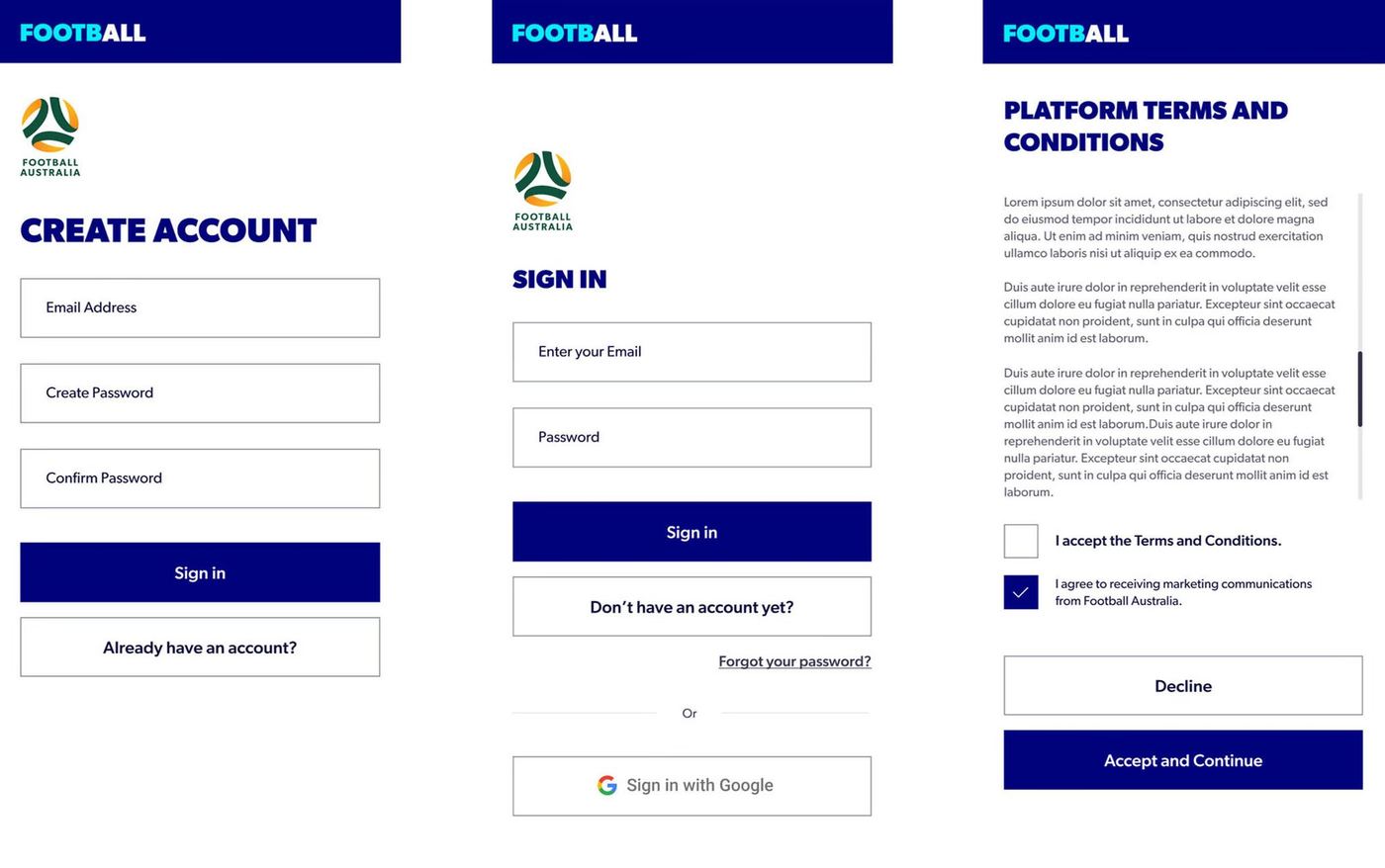 Mobile onboarding design